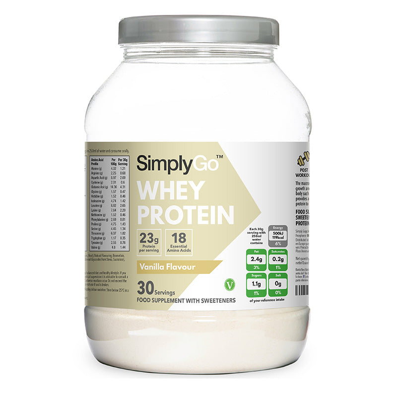 Simply Go - 2x Vanilla Protein Powder 900g - With Code