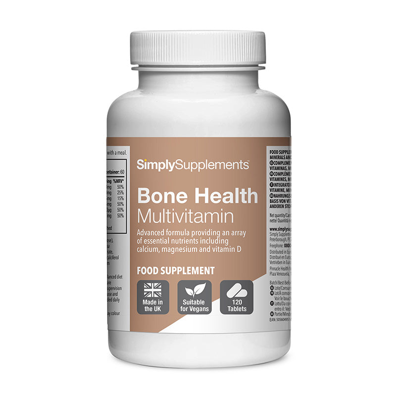 SimplySupplements Bone Health Multivitamin bottle on a white background