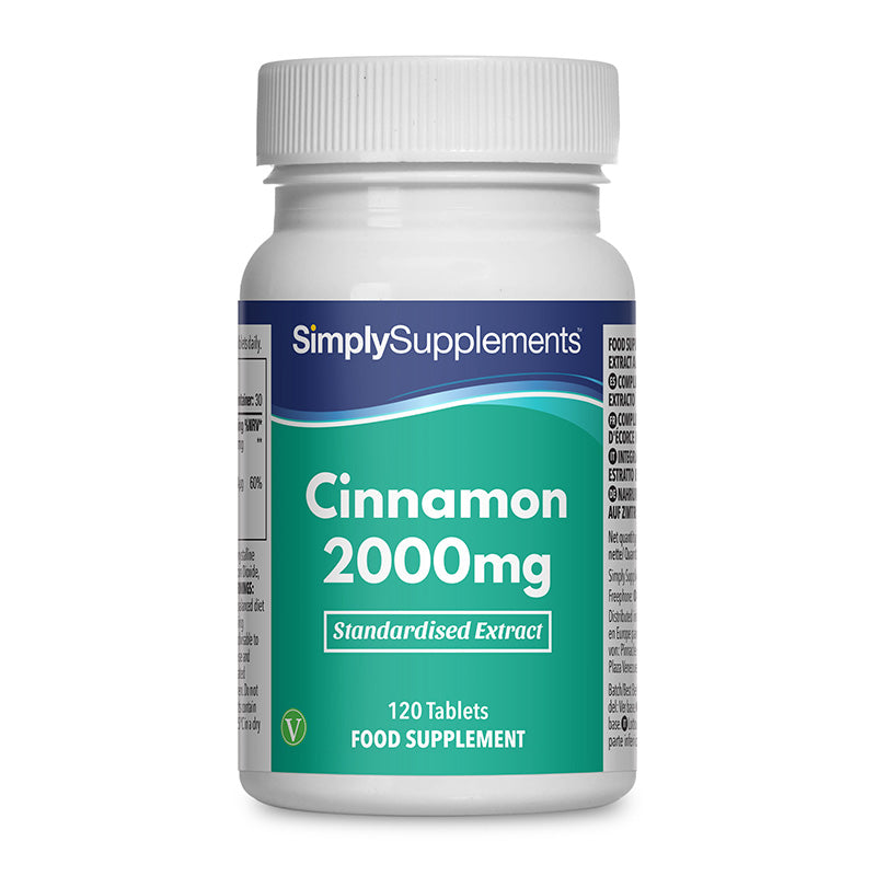 Simply Supplements Cinnamon 2000mg standardised extract food supplement, 120 tablets.