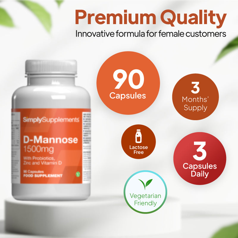 Take with capsules of D-Mannose daily- 3 months supply