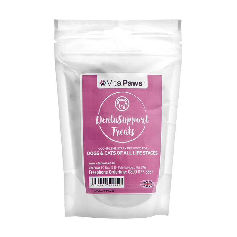 Vita Paws Dentasupport Treats packaging on a white background