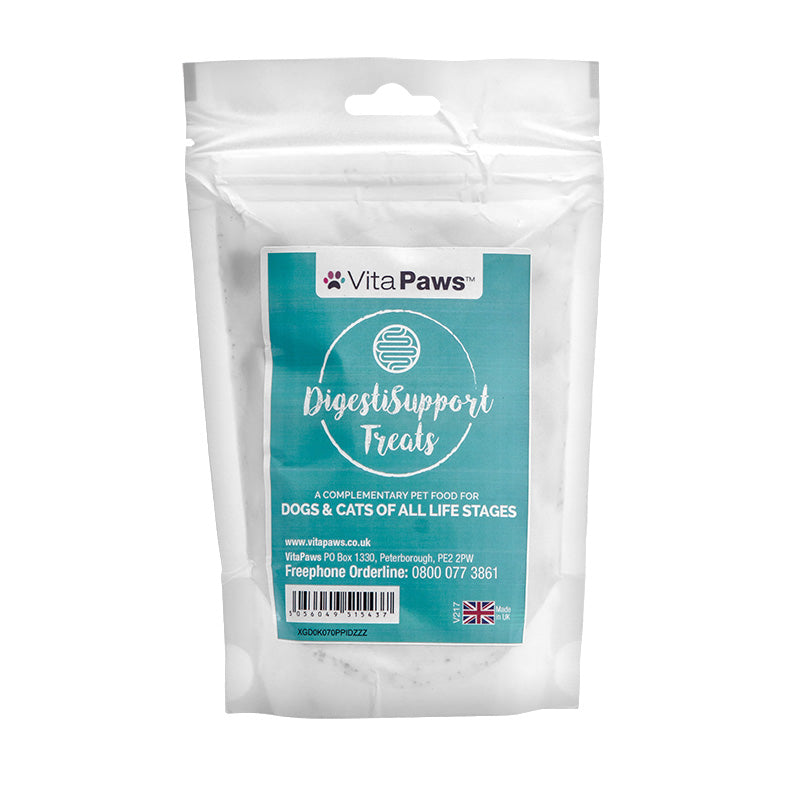 Vita Paws DigestiSupport Treats packaging on a white background