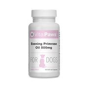 Vita Paws Evening Primrose Oil supplement bottle for dogs on a white background