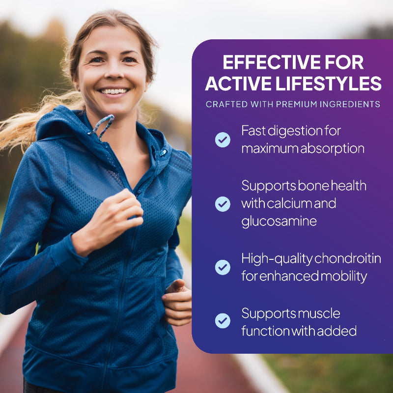 Glucosamine, Chondroitin & Calcium supports bone health