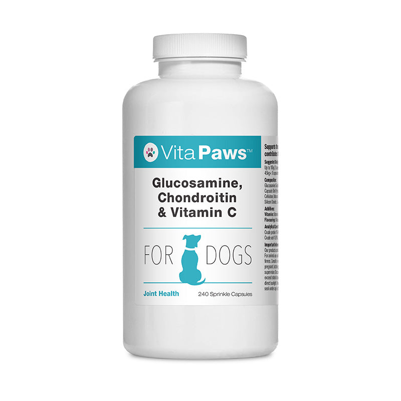 Vita Paws supplement bottle for dogs on a white background