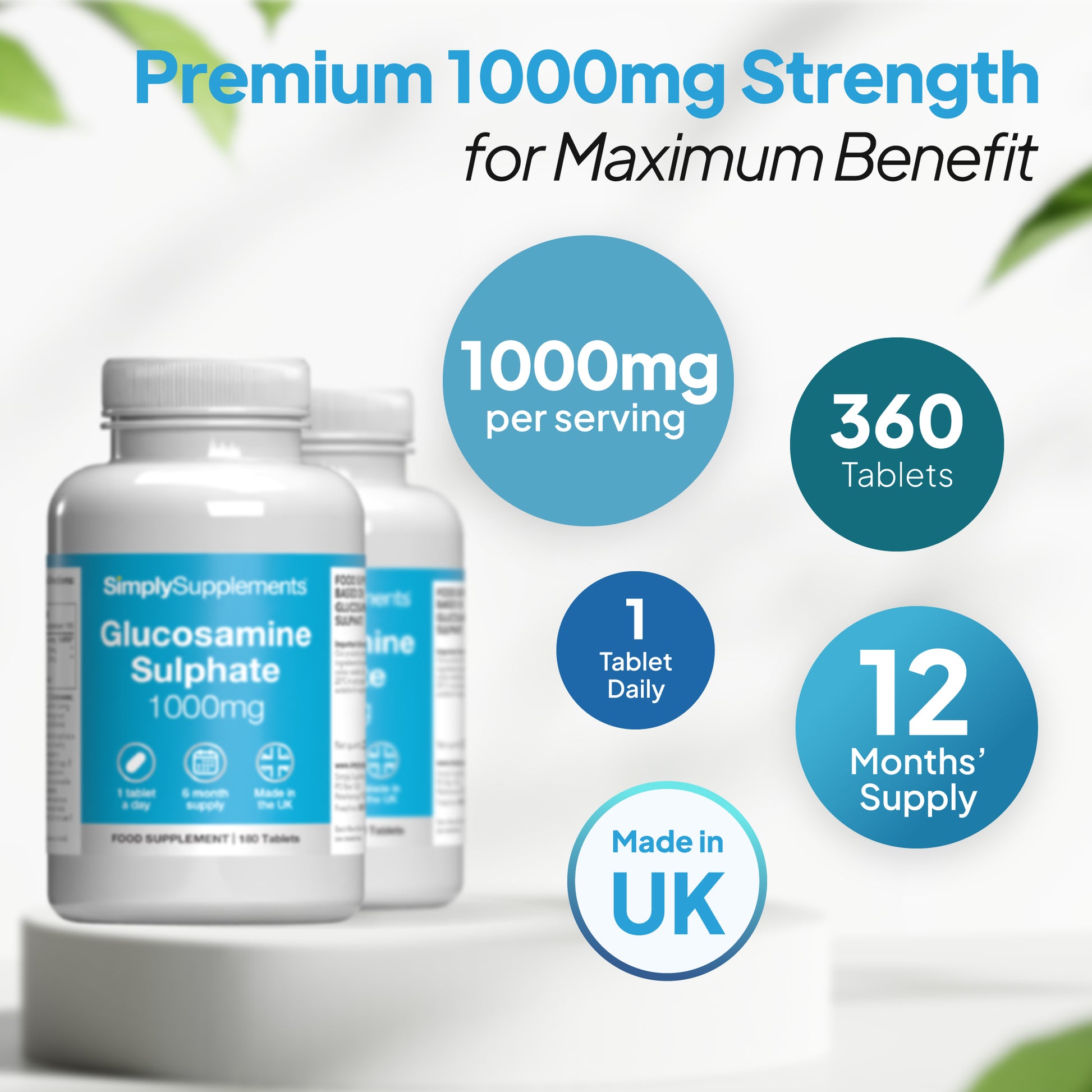 Premium strength for maximum benefit. 12 month supply.