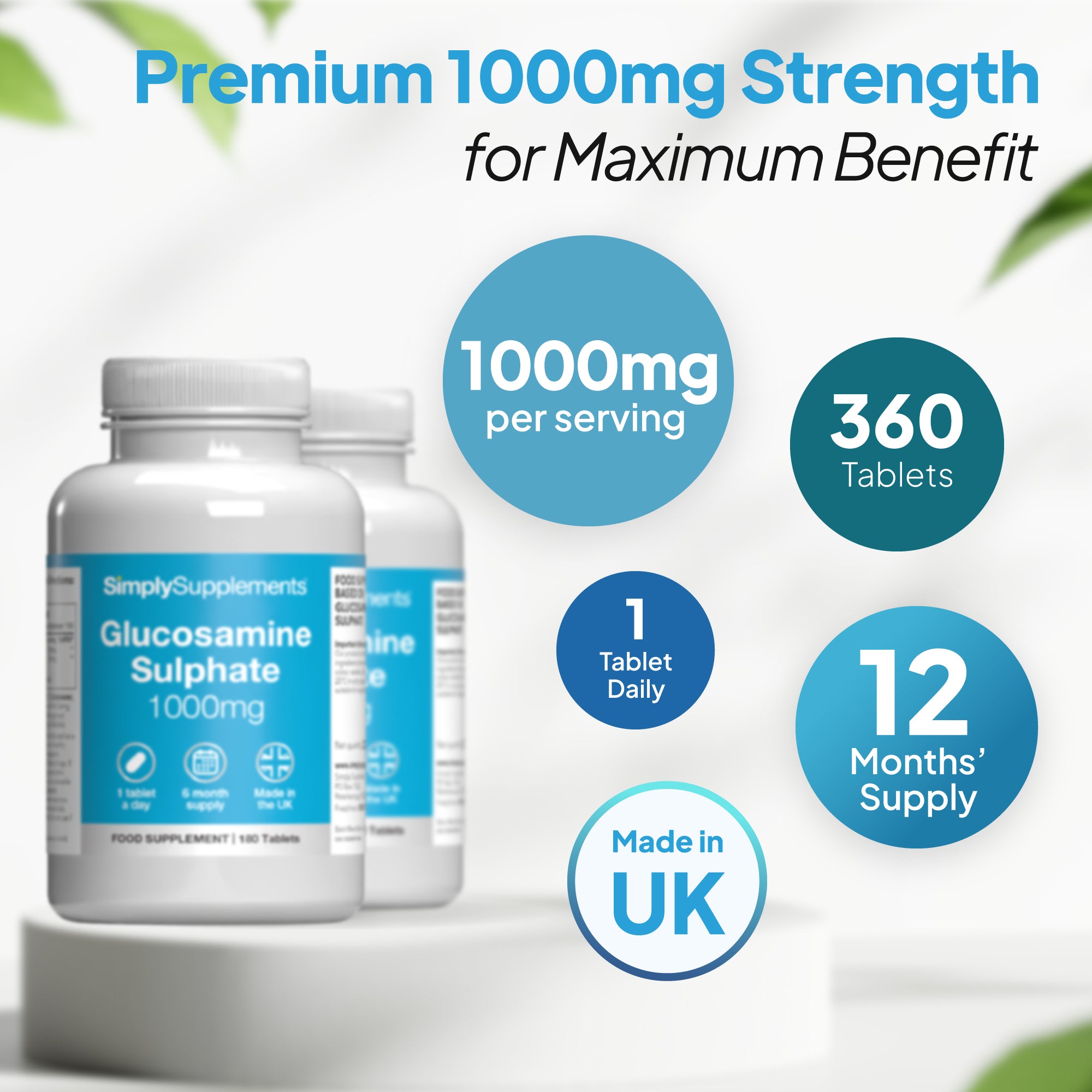 Premium strength for maximum benefit. 12 month supply.