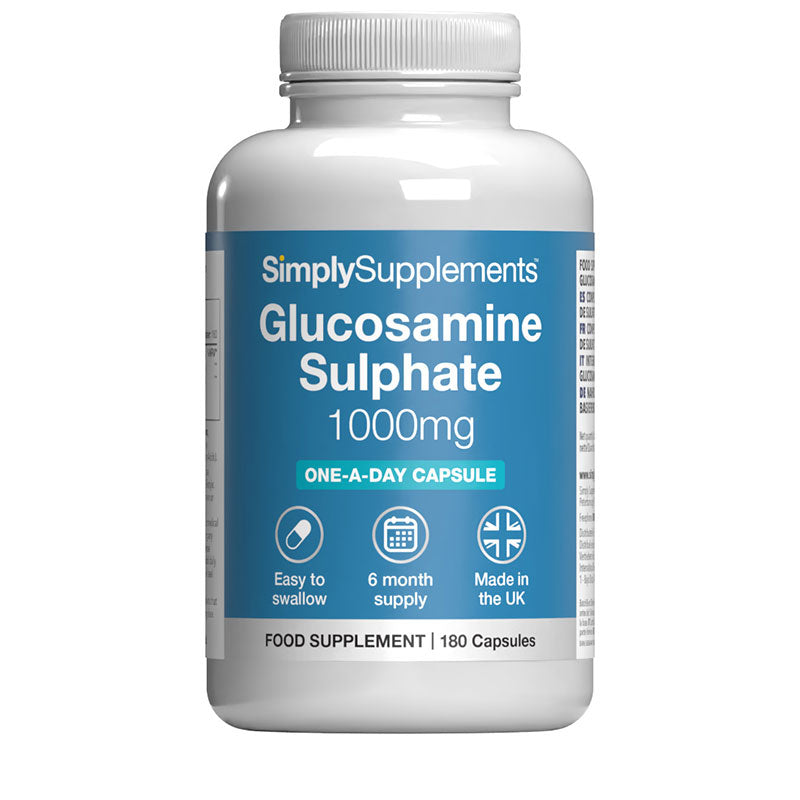 Simply Supplements Glucosamine Sulphate 1000mg Front Label