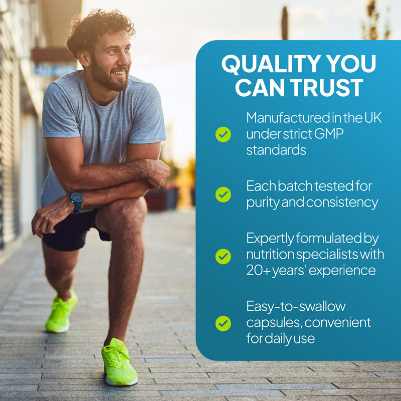 Glucosamine Sulphate 1000mg Capsules made in the UK. Easy to swallow or sprinkle capsules