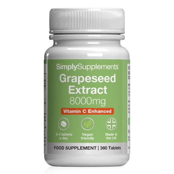 Grape Seed Extract 2000mg Tablets | Vitamin C Antioxidant – Simply