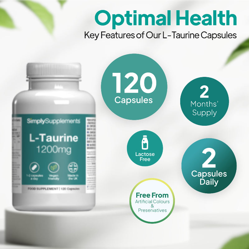 Simply SupplementsL-Taurine 1200mg 120 capsules