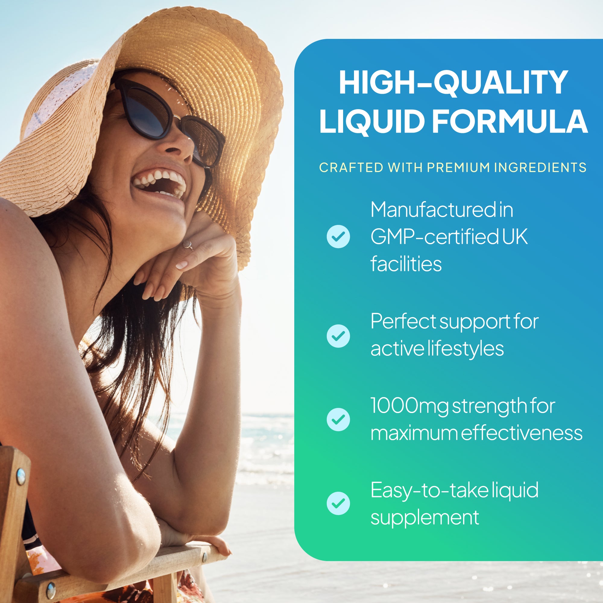 High-quality liquid formula, perfect support for active lifestyles.