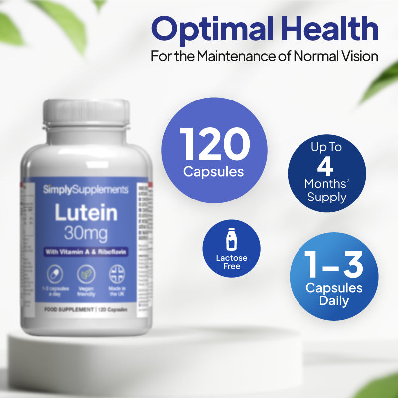 Simply Supplements Lutein includes 120 capsules