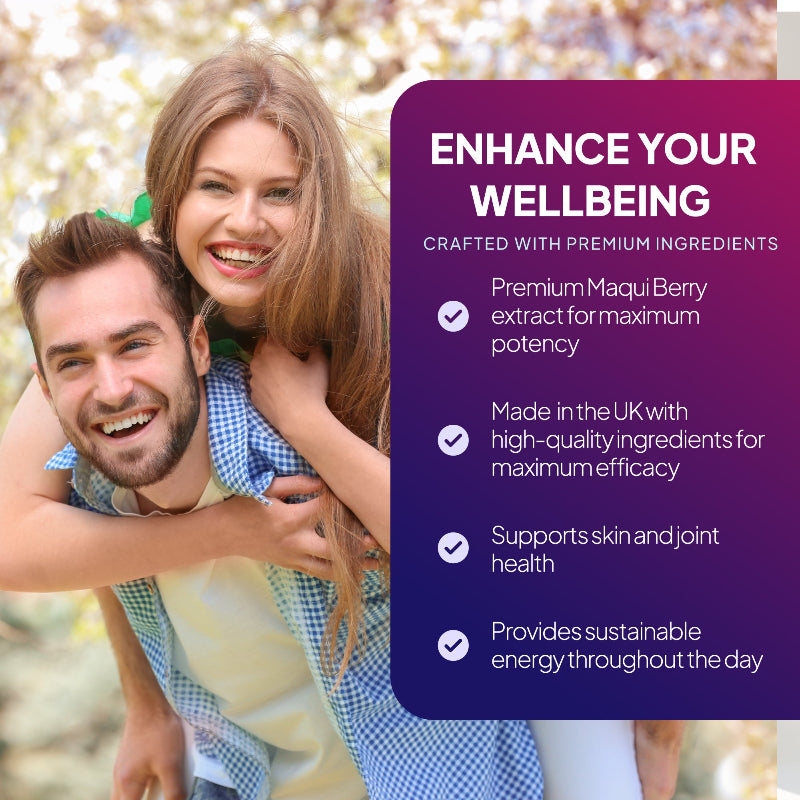 Maqui Berry Tablets 6,000mg enahnces your wellbeing 