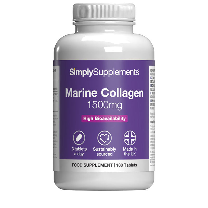 Marine Collagen 1500mg Tablets | With Vitamin C | 180 or 360 tablets ...