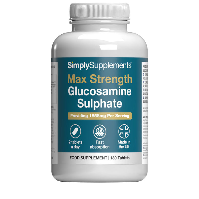 Simply Supplements Max Strength Glucosamine Sulphate 1858mg 2KCl