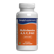 Bottle of SimplySupplements Multivitamins on a white background