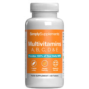 Bottle of SimplySupplements Multivitamins on a white background