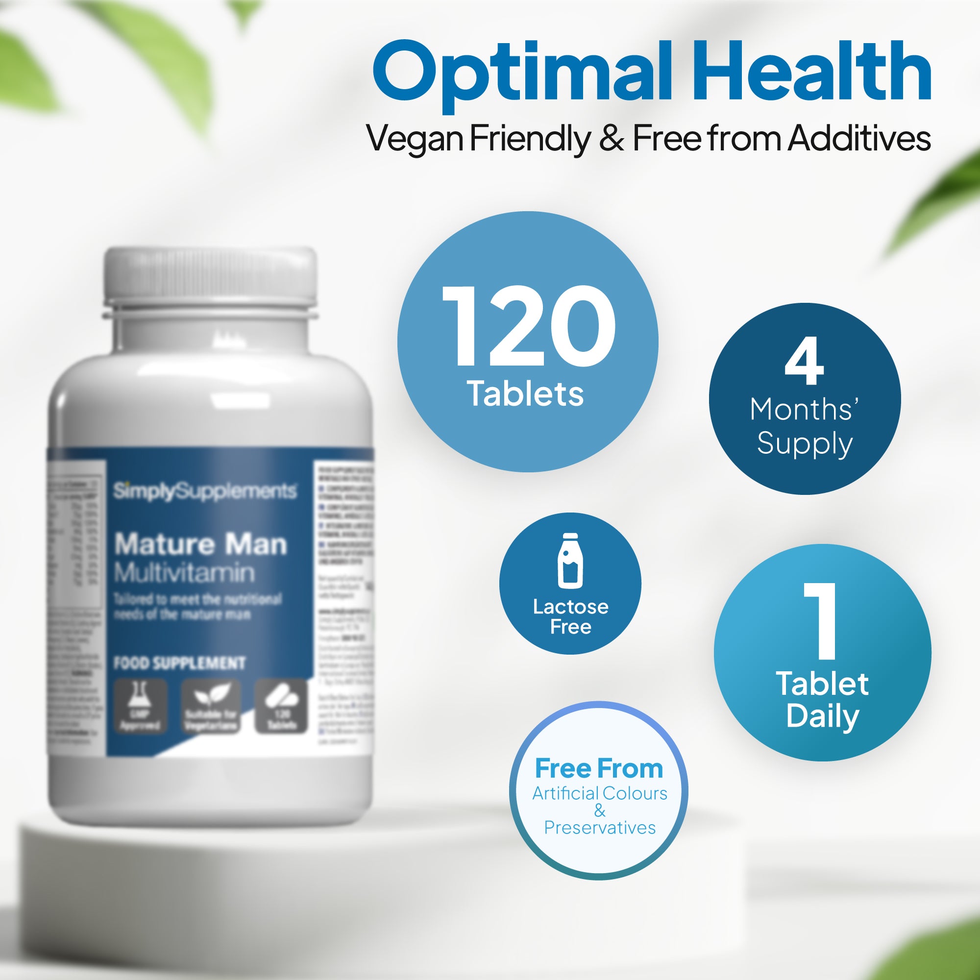 Multivitamins for Mature Men - 120 capsules.
