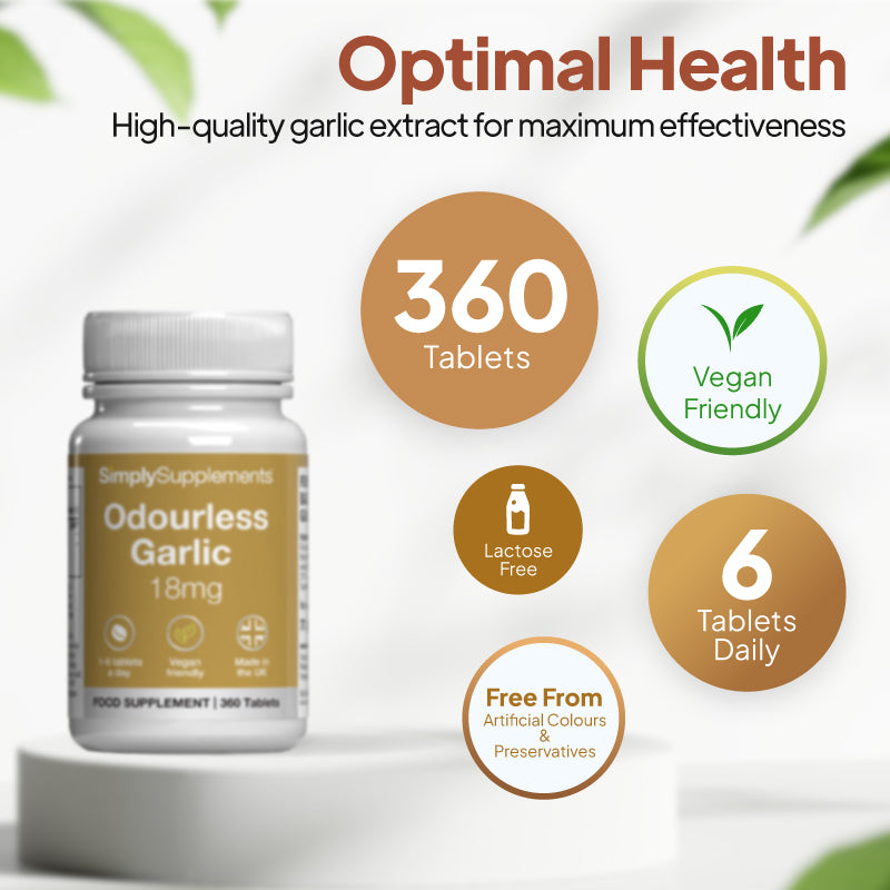 High-quality garlic extract for maximum effectiveness. 360 tablets.