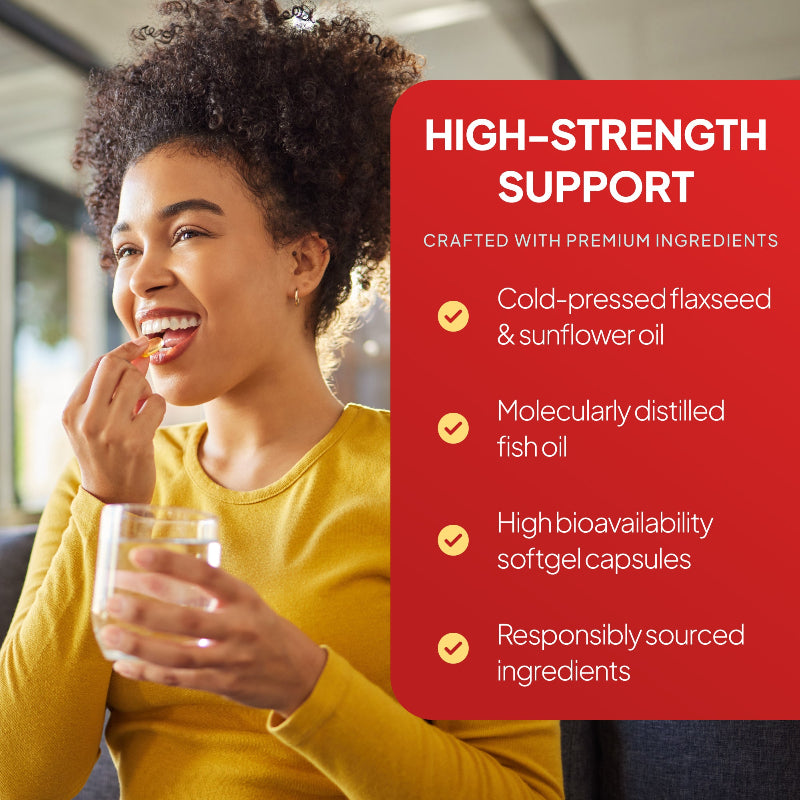 Simply Supplements Omega 3, 6 & 9  are high bioavailability softgel capsules