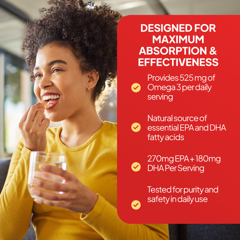 Simply Supplements Omega 3 Capsules  are designed for maximum absorption and effectiveness
