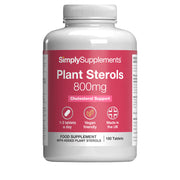 Simply Supplements Plant Sterols 800mg cholesterol support front label on a white background