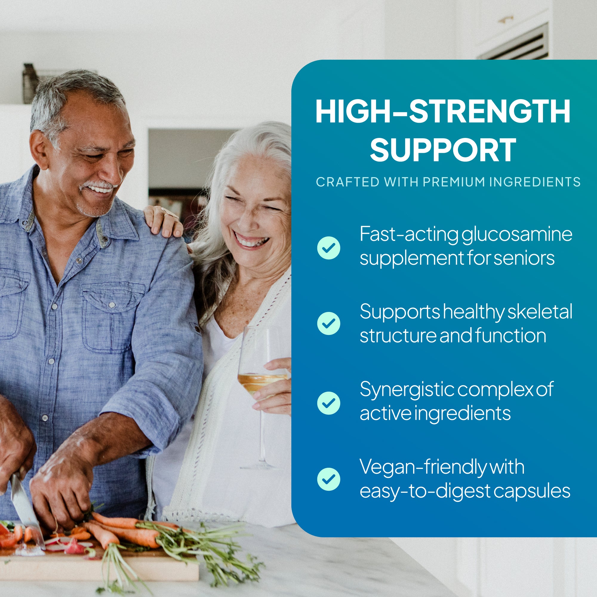High strength support for healthy skeletal structure and function and synergistic complex of active ingredients.