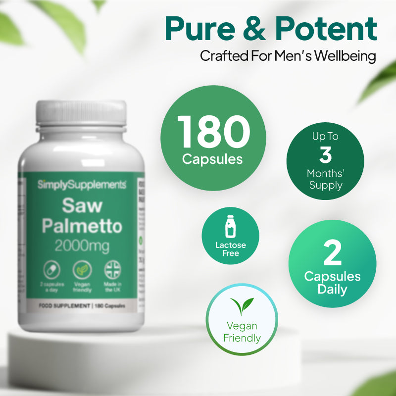 Simply Supplements Saw Palmetto 2,000mg 180 capsules