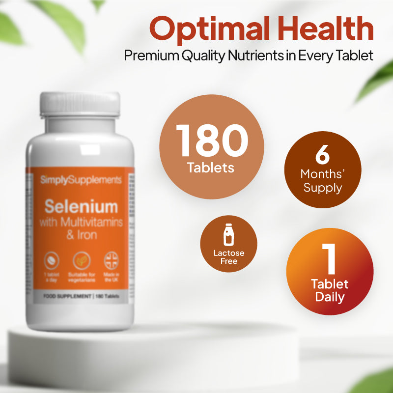 Premium quality selenium product with 180 tablets.1 tablet daily. 6 months' supply