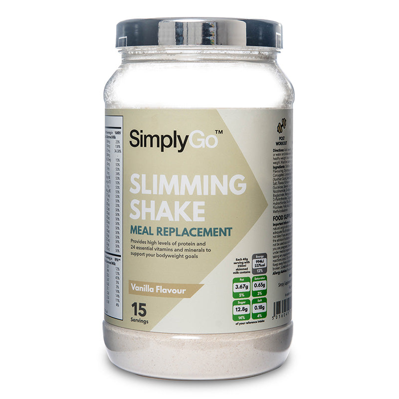 SimplyGo Slimming Shake container on a white background