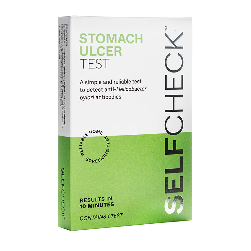 SELF CHECK Stomach Ulcer Test packaging on a white background