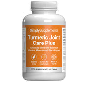 Simply Supplements' Turmeric Joint Care Plus product on a white background