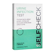 SELF CHECK urine infection test packaging on a white background