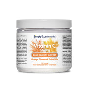 Jar of Simply Supplements Vitamin C drink mix on a white background