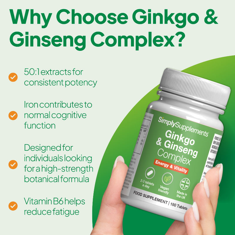  Ginkgo & Ginseng Complex is designed for individuals looking for a high-strength botanical formula