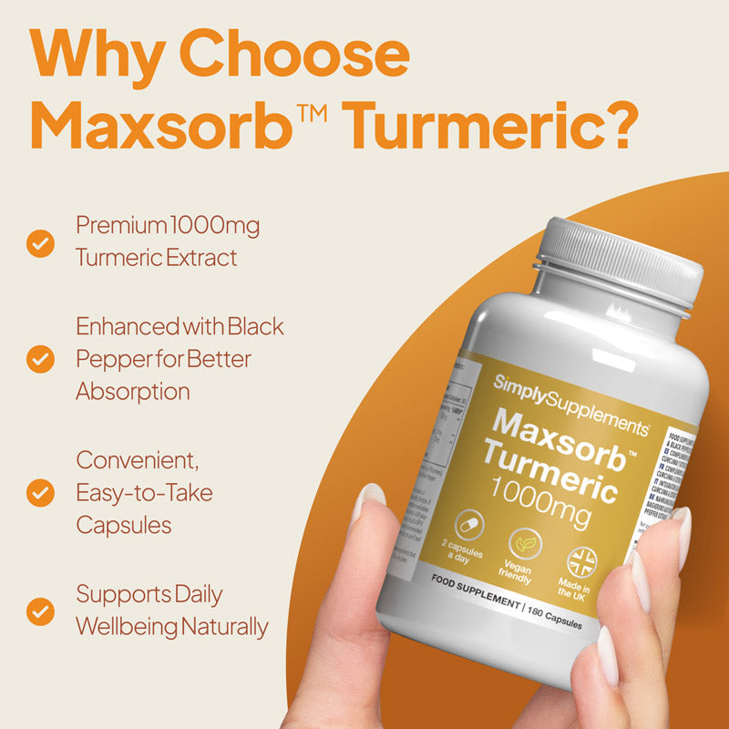 Supports daily wellbeing naturally. Enhances with back pepper for better absorption
