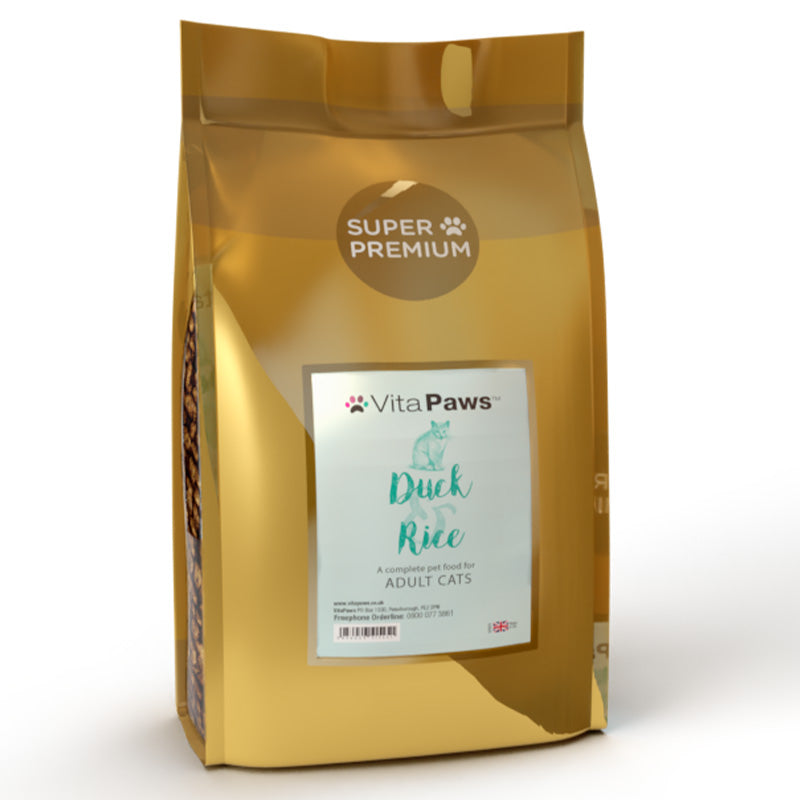 Cat Food for sensitive stomachs with hight protein, rice carbohydrates and omega 3 oil