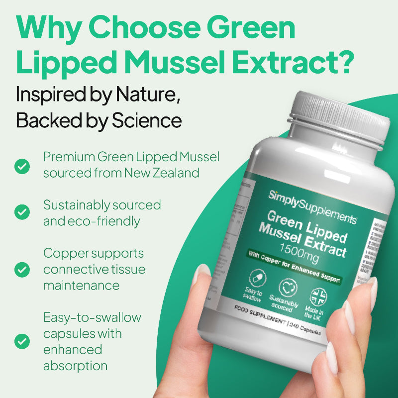 Green Lipped Mussel Extract with copper to support connective tissue maintenance
