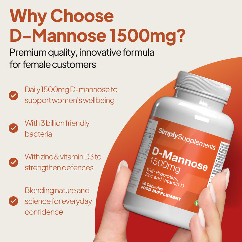 why choose D-Mannose? Premium quality, innovative formula for female customers.