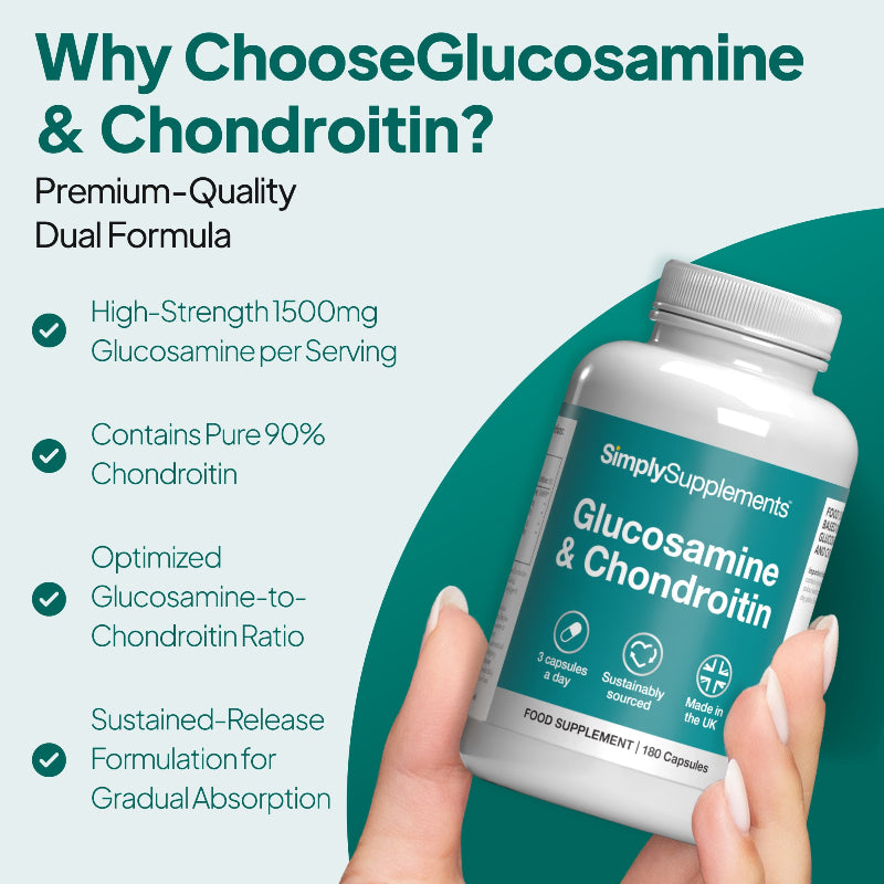 Glucosamine 500mg & Chondroitin is a premium-quality dual formula