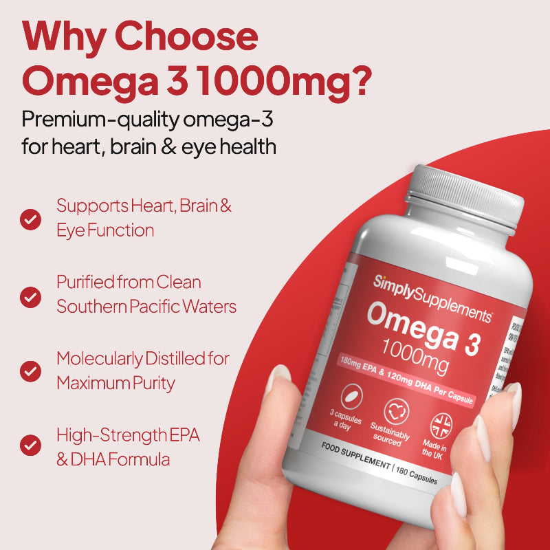 Omega 3 Capsules support heart, brain & eye function