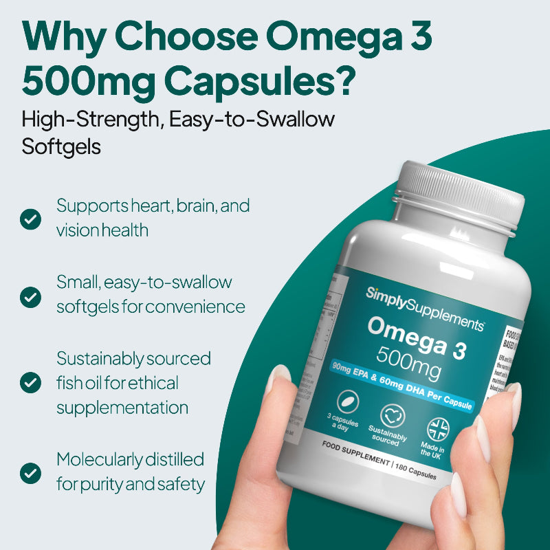 Omega 3 supports heart, brain and vision health
