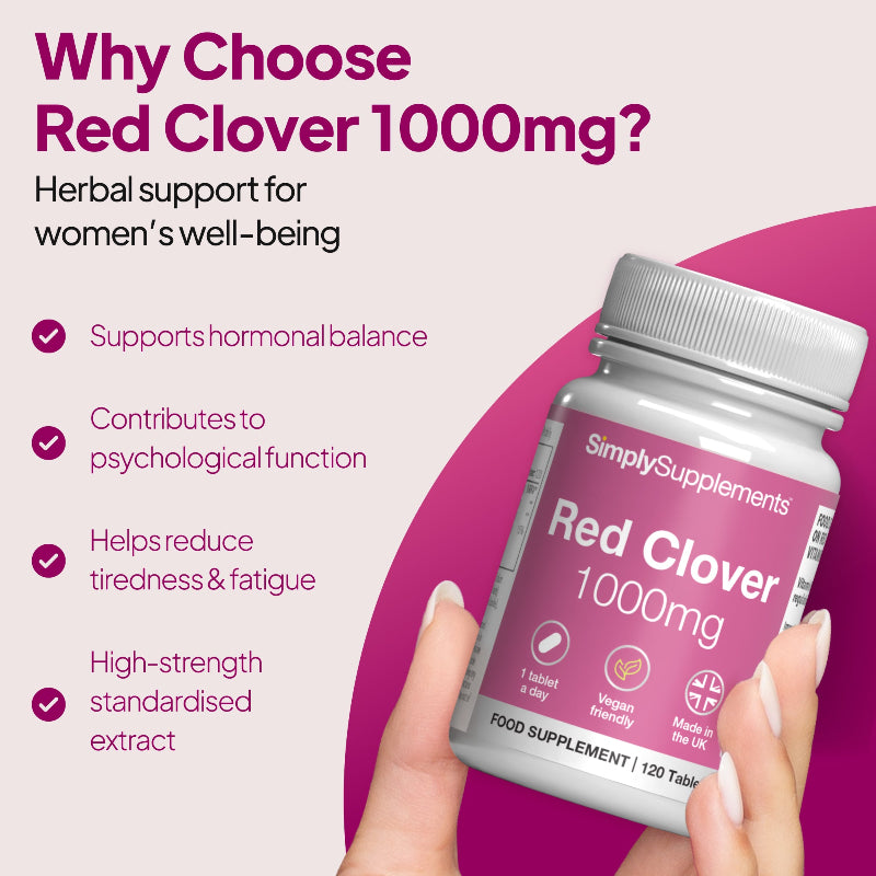 Red Clover supports hormonal balance and contribute to psychological function
