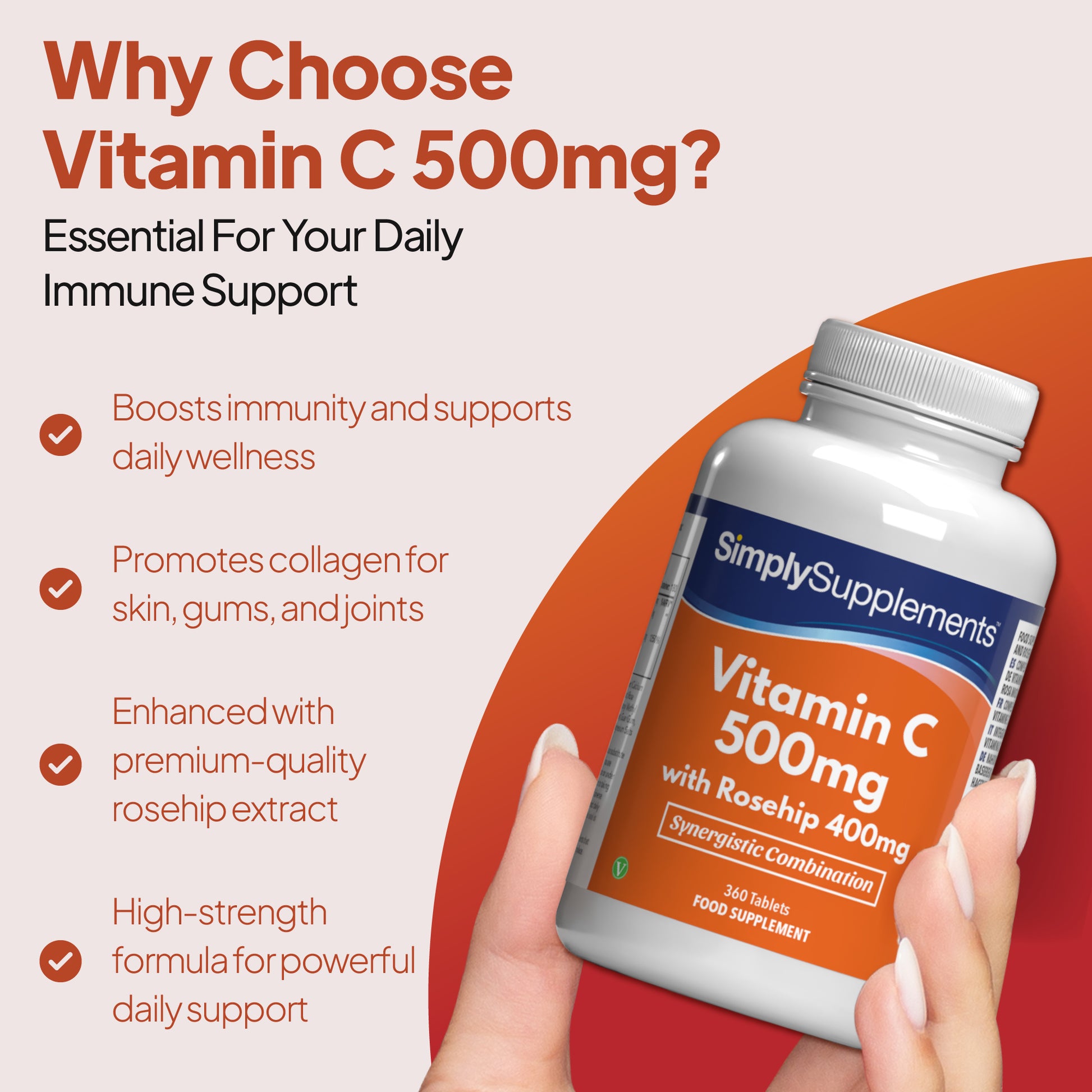 Vitamin C helps boost immunity and supports daily wellness.