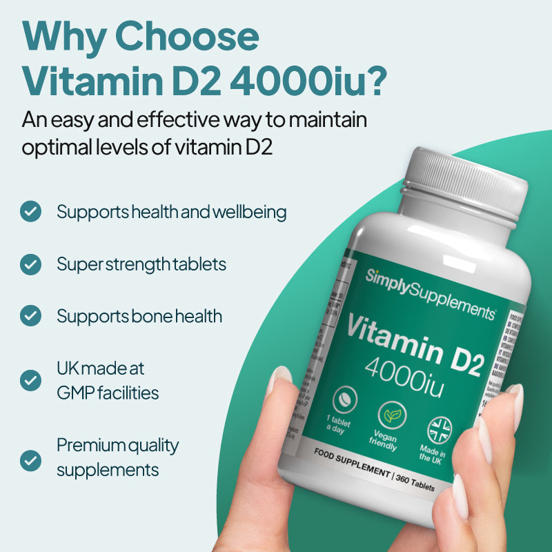 Simply supplements vitamin d2 supports health and wellbeing and bones