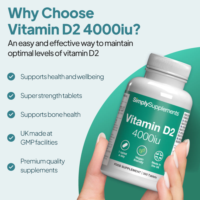 Simply supplements vitamin d2 supports healthand wellbeing and bones